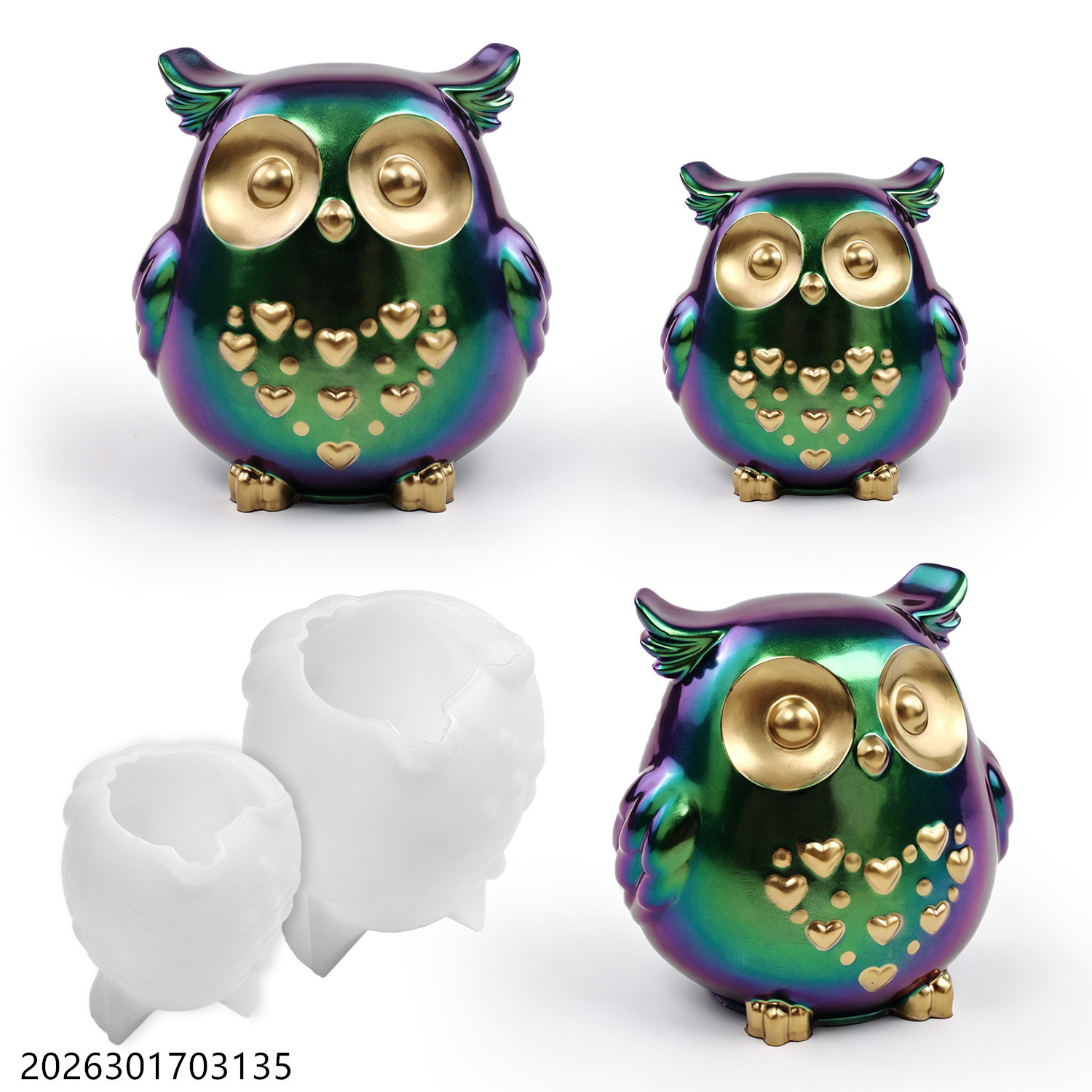 Soap Making Chemical - Owl Silicone Mold 3D Bird Shape