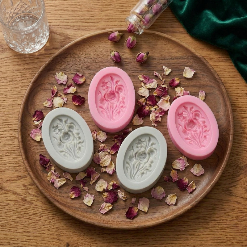 4 Silicone mold with flower sh - đánh giá và giá Soap Making Easy