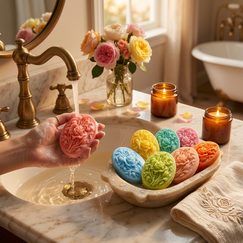 4 Silicone mold with flower sh - đánh giá và giá Soap Making Easy