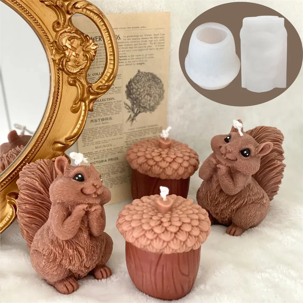 Cute Squirrel Candle Silicone  - đánh giá và giá Soap Making Chemical